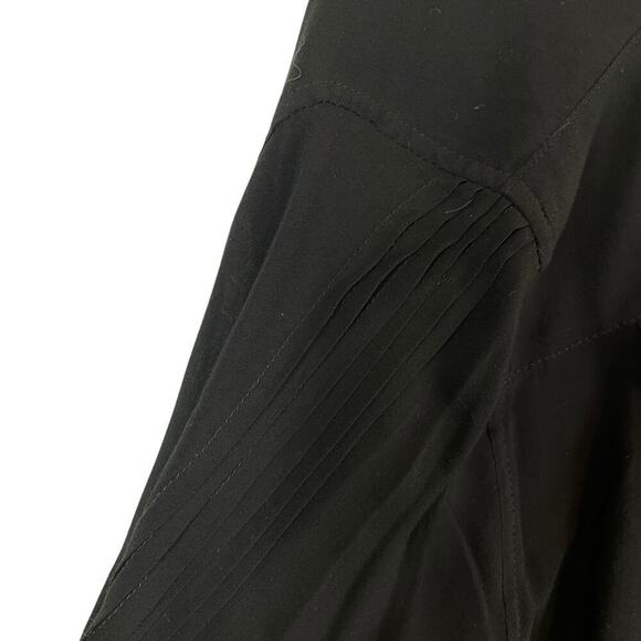 Ann Demeulemeester Pintuck Button Up Long Sleeve Tunic Top Black Size 36/Medium - Picture 7 of 9